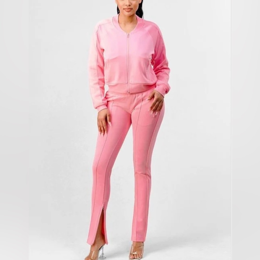 Pink tracksuit set